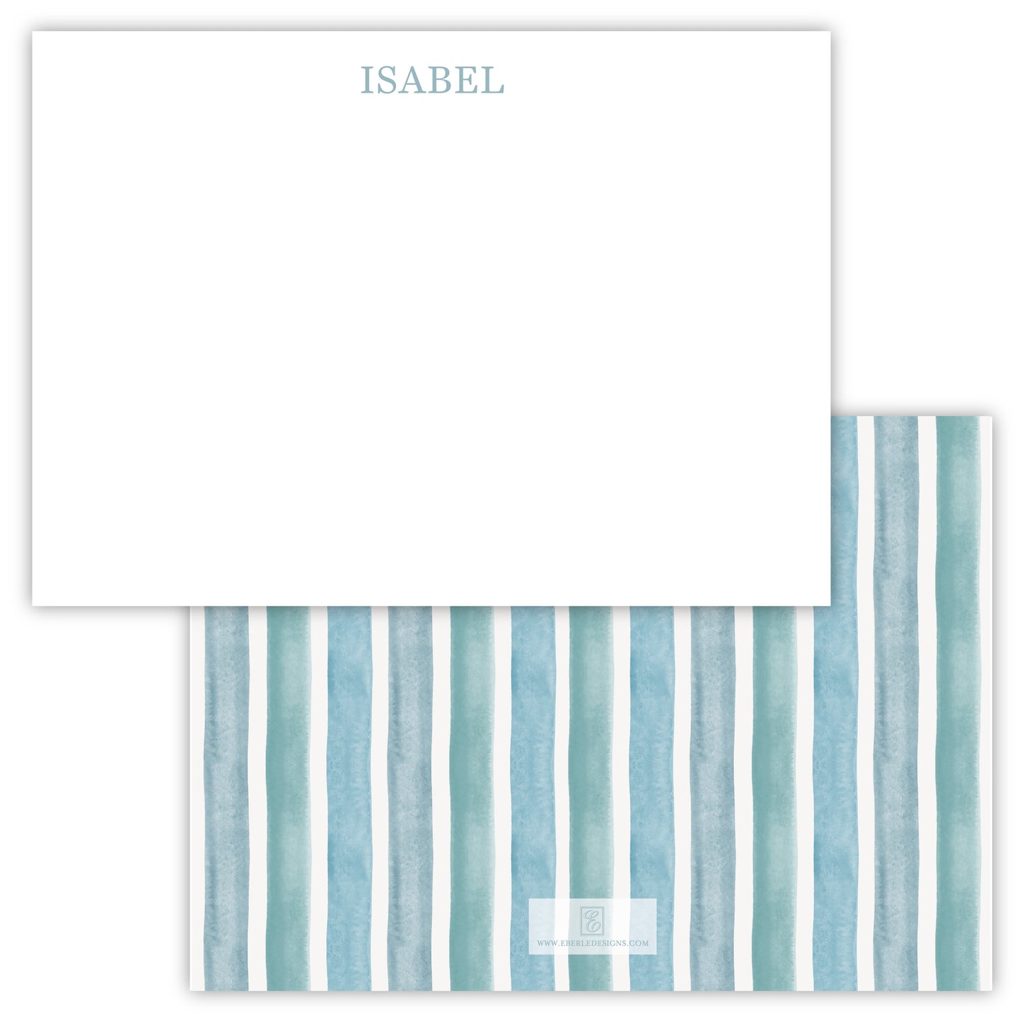 Isabel Blue Watercolor Note Card