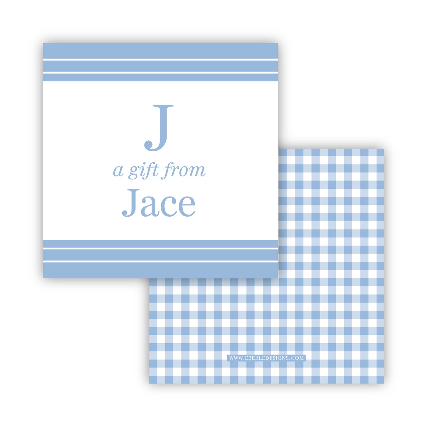 Jace Blue Gingham Gift Enclosure