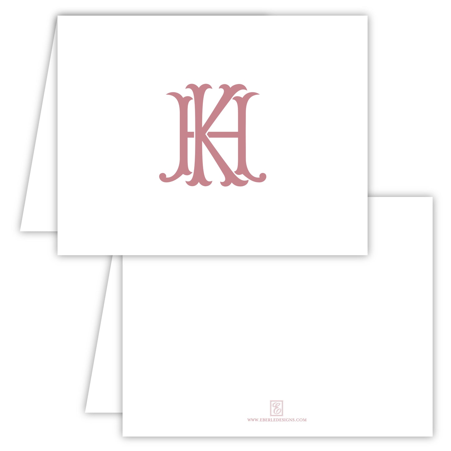 Block Formal Monogram Folded Note Card