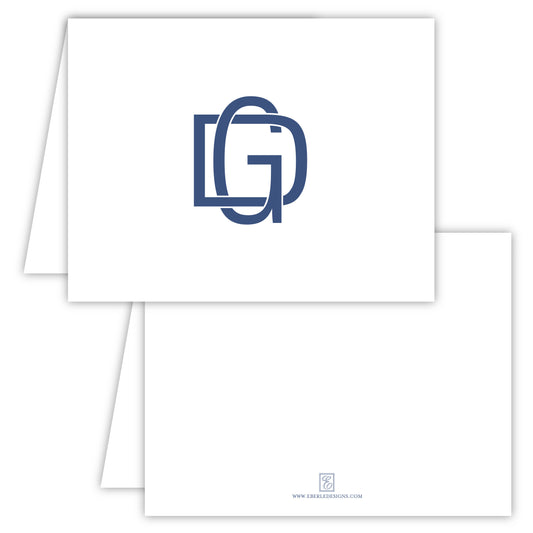 Block Modern Monogram Folded Note Card