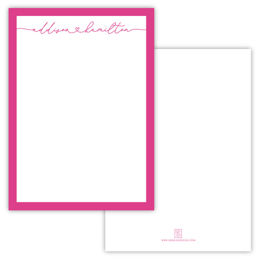 Addison Love Script Note Card