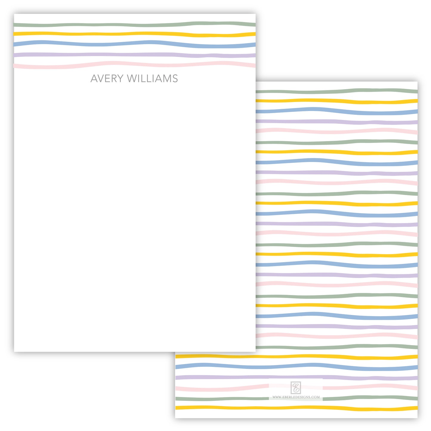 Avery Rainbow Stripes Note Card