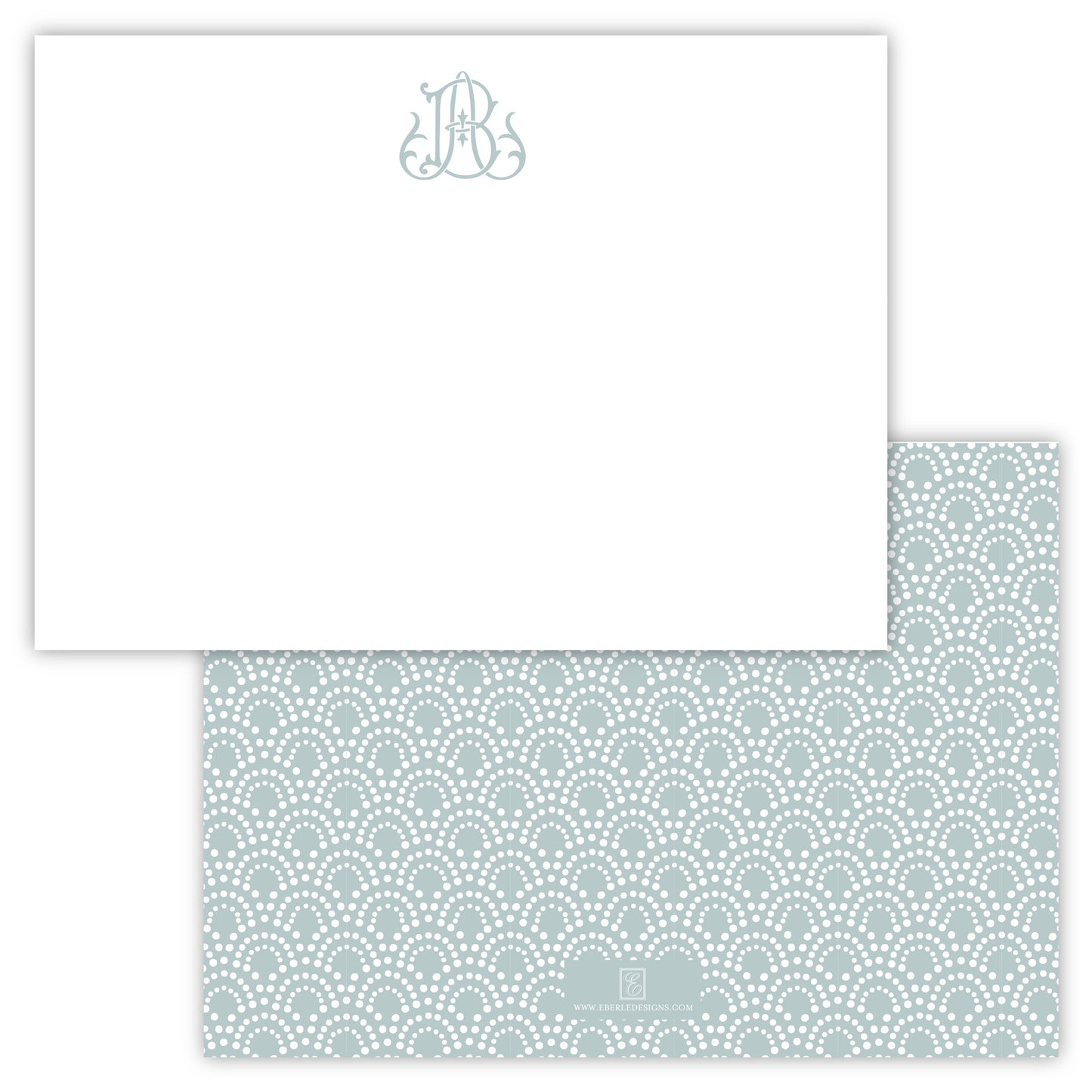 Couture Monogram with Pattern Note Card