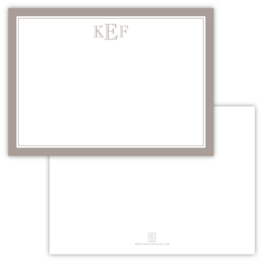 Outline Letter Monogram Note Card