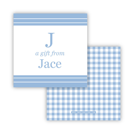 Jace Blue Gingham Gift Enclosure